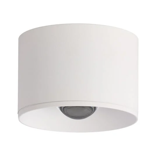 Downlight LED para exteriores S132, Ø 8 cm, blanco arena