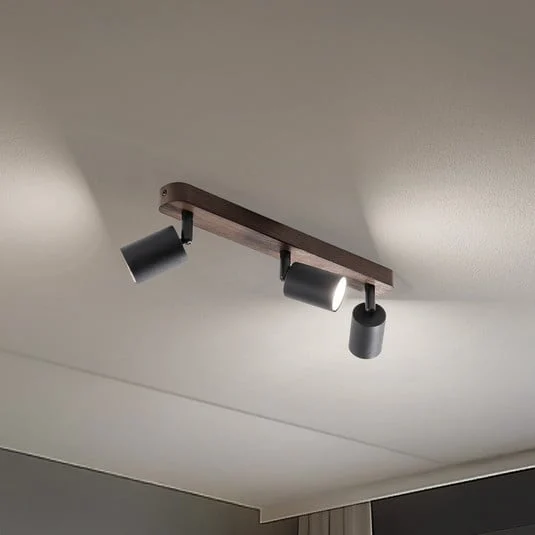 Downlight Subrin, nogal, 3 luces