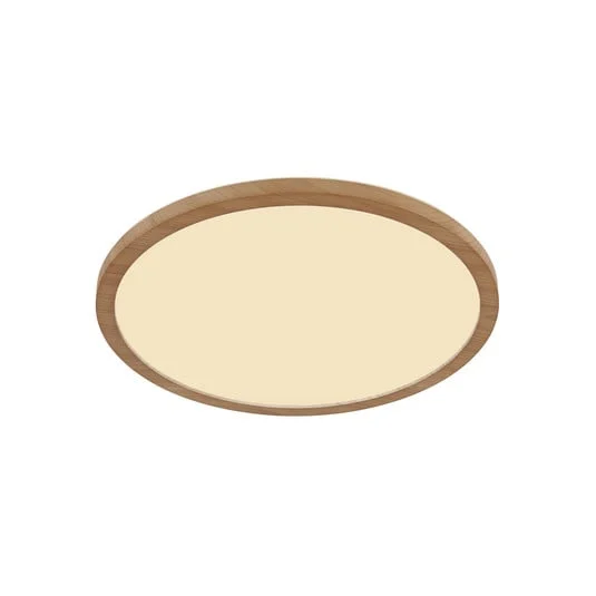 Plafón LED Sapana Ø 29,5 cm look de madera