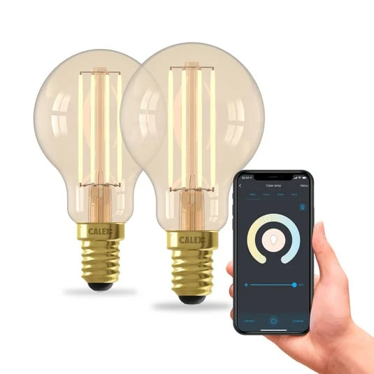 Calex Smart E14 P45 4,5W 1800-3000K atenuador oro 2pcs