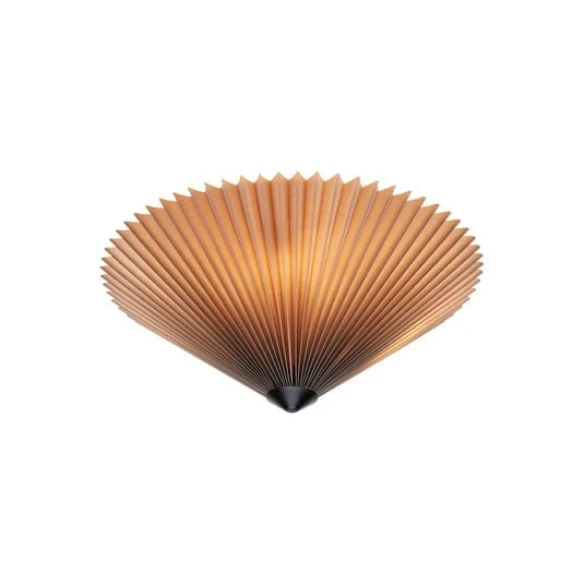 Plafón Plisado, gris, Ø 42 cm
