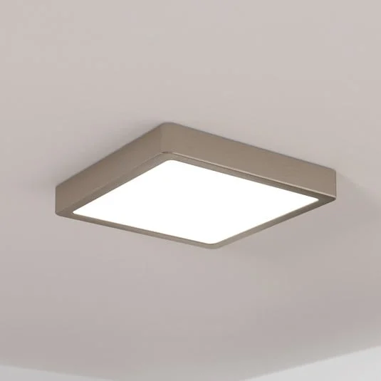 Panel LED de superficie Fueva 5 IP20 830 níquel 21x21cm