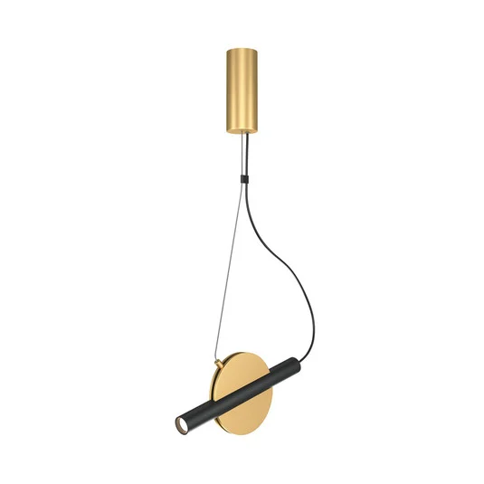 Maytoni Enigma lámpara colgante LED, orientable, color latón