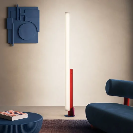 Lámpara de pie LED kdln modelo T, multicolor, altura 185 cm, con atenuador