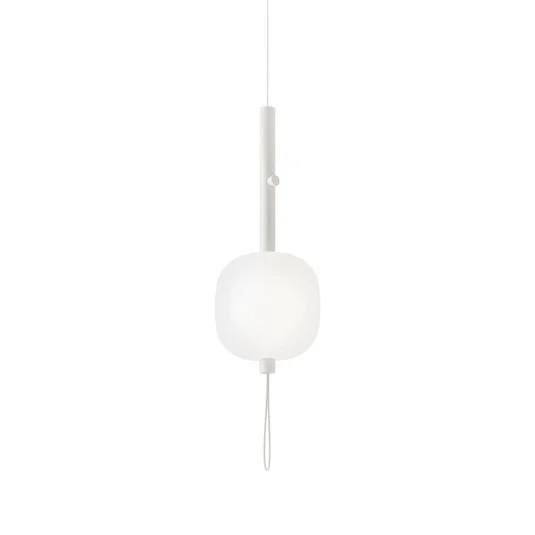 Lámpara colgante LED Motus de kdln, blanca, Ø 24 cm, cristal