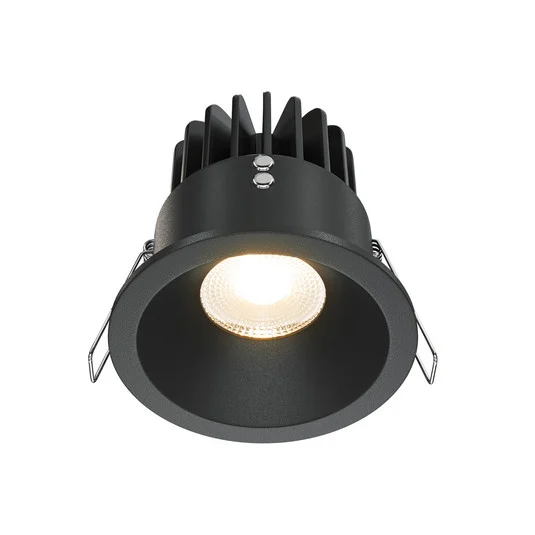 Maytoni Zoom Foco empotrable LED 930 IP65 triac redondo, negro