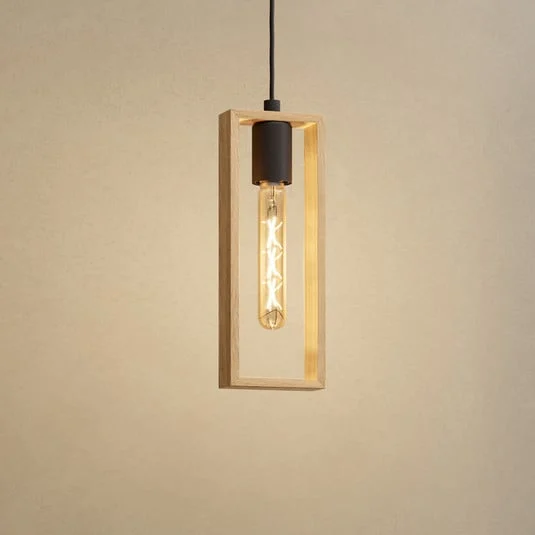 Lámpara colgante Littleton, negro/marrón, 1 luz