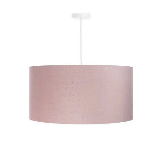 Lámpara colgante Rosabelle, cilíndrica rosa 1 luz Ø50cm