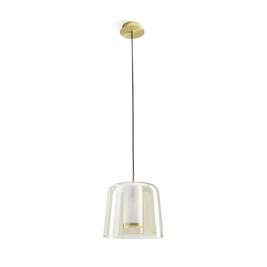 Colgante Frida doble vidrio, exterior arena