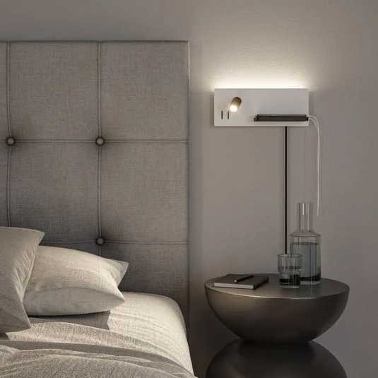 Aplique de pared LED Serra de Paulmann, negro, 2700 K, derecha