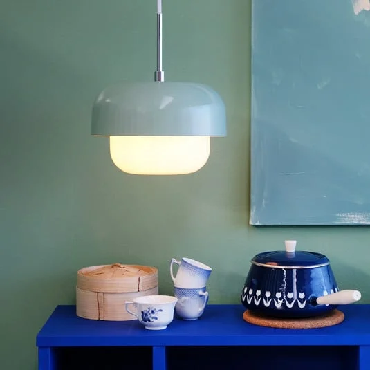 Lámpara colgante Dyberg Larsen Haipot verde menta