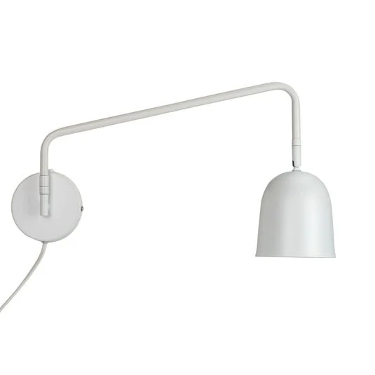 Aplique de pared Dyberg Larsen Manchester, blanca, saliente 45 cm