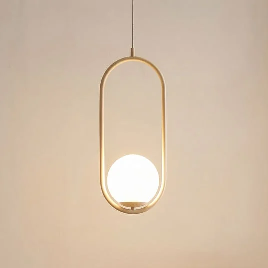 Lámpara colgante Dione, opalino/crema, 1 luces