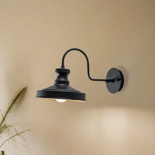 Aplique de pared Berceste 182-A negro/oro