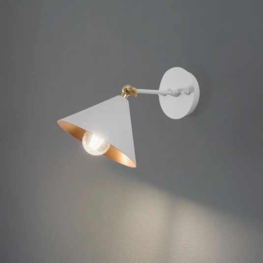 Aplique de pared Berceste 185-A blanco/oro