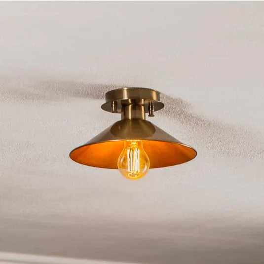 Lámpara de techo Berceste N-662 1 luz Ø24cm oro envejecido