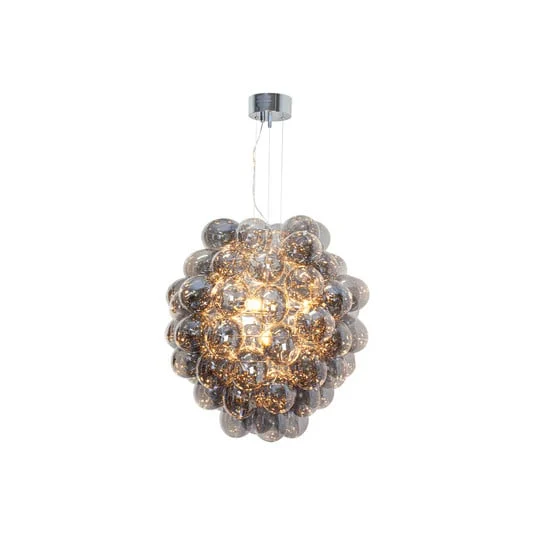 Lámpara colgante de cristal Deluxe de By Rydéns, Ø 64 cm, gris humo