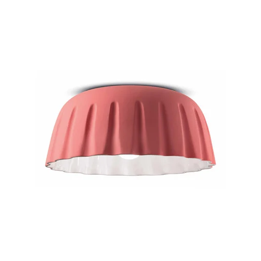 Plafón Madame Gres cerámica altura 17 cm, rosa