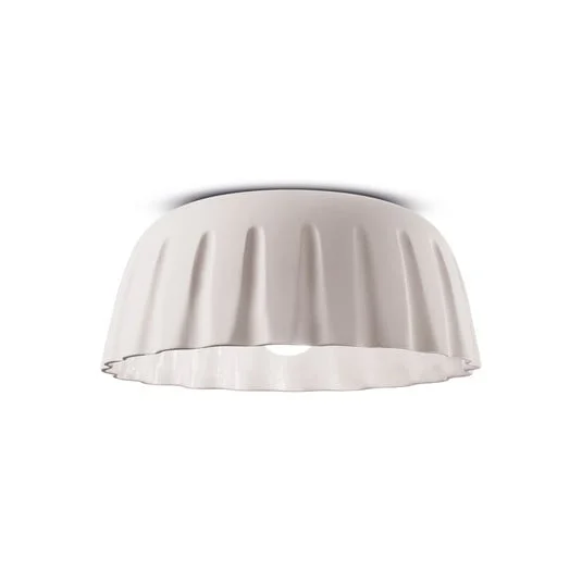 Plafón Madame Gres de cerámica, altura 17 cm, blanco