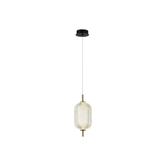 Lámpara colgante LED Pellucid, color bronce/claro