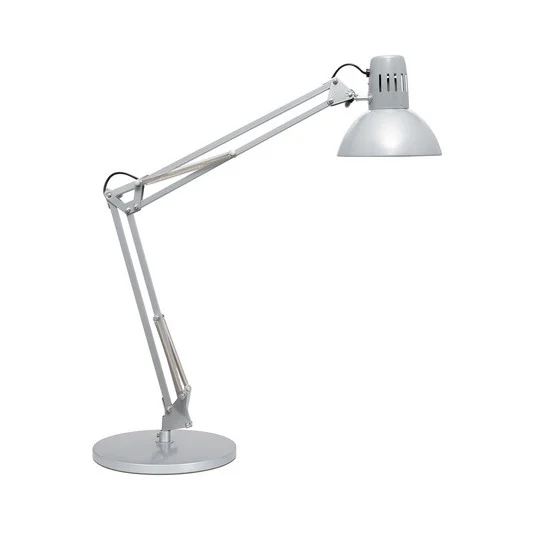 Lámpara de mesa MAULstudy, color plateado, 49 cm, base