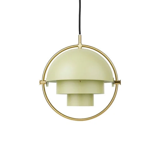 Lámpara colgante Lite de Gubi, Ø 36 cm, latón/crema