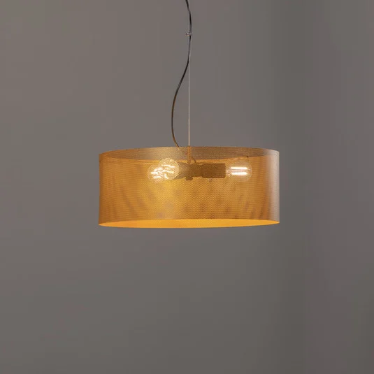 Lámpara colgante Euluna Zofia, color dorado, Ø 50 cm