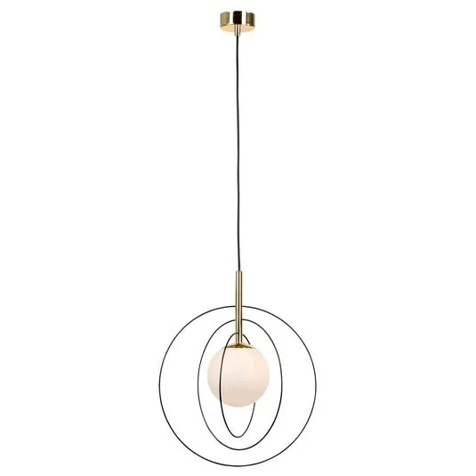 Lámpara colgante Euluna Spinn, 1 luz, cristal, Ø 35 cm