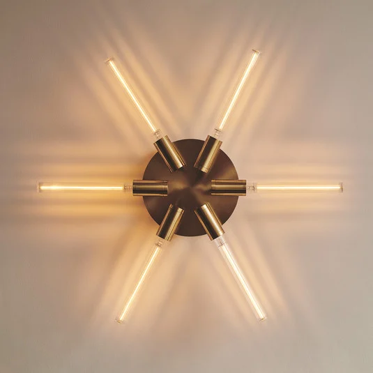 Aplique de pared Liberty Star, color dorado