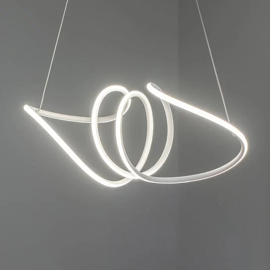 Lámpara colgante LED Loca, plástico, blanco, 56 W, longitud 70 cm