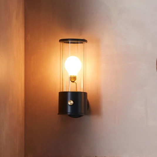 Aplique de pared LED Tala Muse Portable, IP44, negro, atenuable