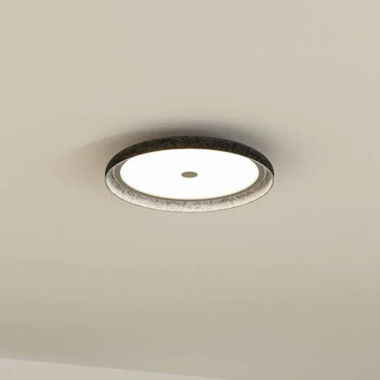 Paulmann Lámpara de techo LED Zarina, antracita, fieltro, atenuable en 3