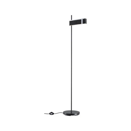 Paulmann lámpara de pie LED Jagun, antracita, fieltro, atenuable en 3