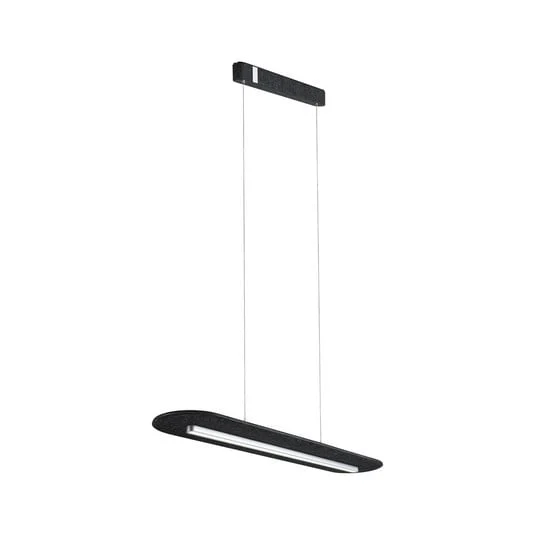 Paulmann Lámpara colgante LED Tulga, antracita, fieltro, atenuable en 3