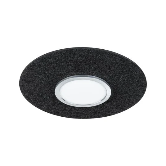 Paulmann Lámpara de techo LED Tulga, antracita, fieltro, atenuable en 3