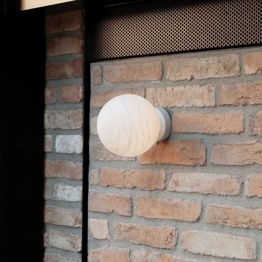 Ideal Lux aplique de pared Carta, blanco, plástico, Ø 10 cm
