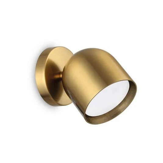 Ideal Lux aplique de pared Dodo color latón 1 luz metal Ø 8,5cm