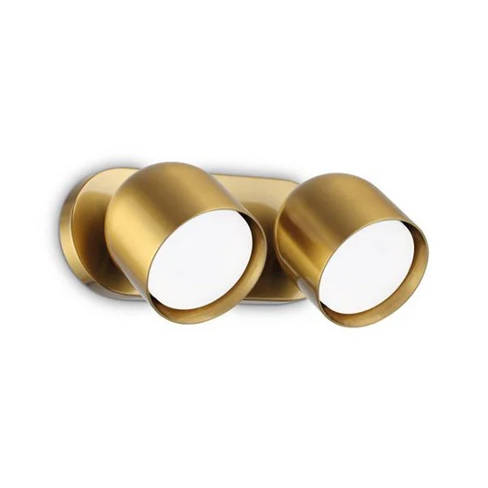 Ideal Lux aplique de pared Dodo color latón 2 luces metal Ø 8,5cm