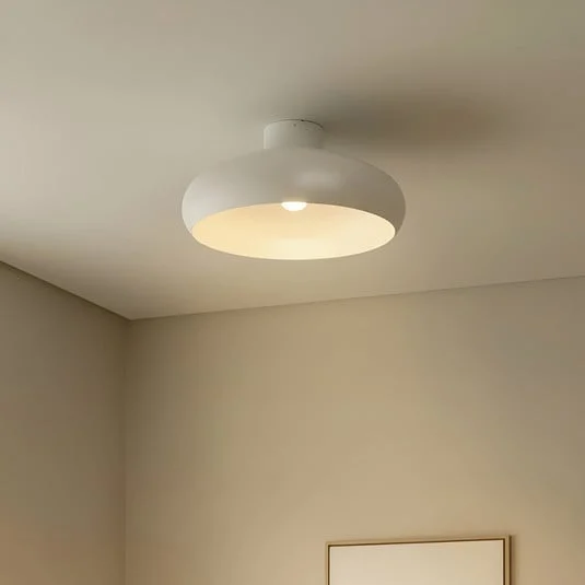 Plafón Lindby Elover, beige, Ø 45 cm, hierro