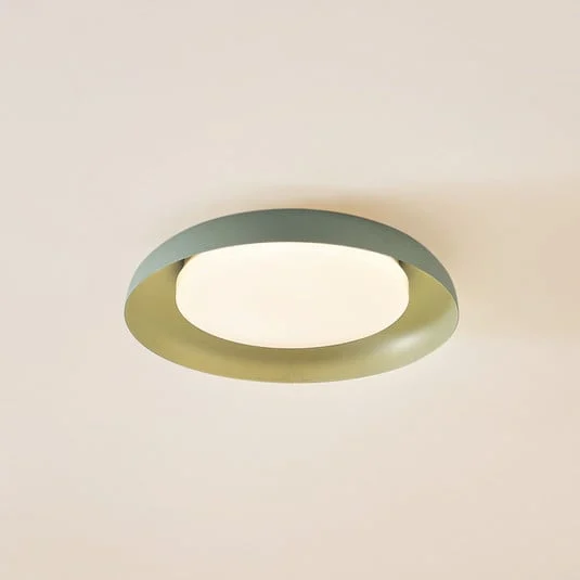 Lindby Plafón LED Florie, verde, metal, Ø 40 cm