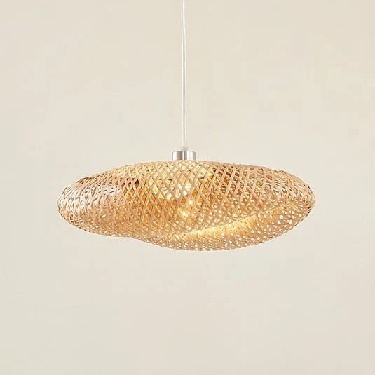 Lámpara colgante Eleane de Lindby, bambú, natural, Ø 50 cm