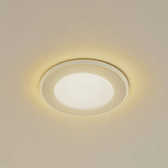 Lámpara empotrable Lindby LED Toka, 4,9 W, blanco, plástico, CCT