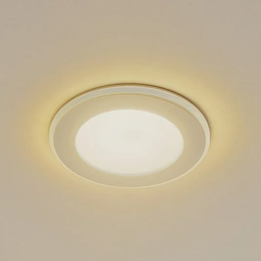 Lámpara empotrable Lindby LED Toka, 6,5 W, blanca, plástico, CCT