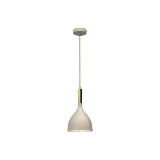 Lámpara colgante Noak, 1 luz, beige/oro, acero
