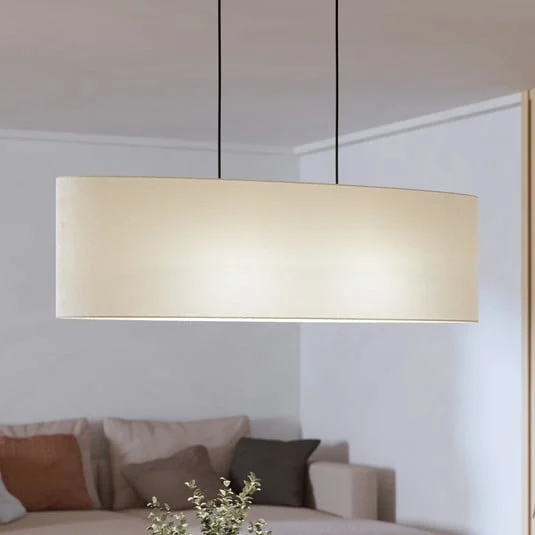 Lámpara colgante Febres, negro/blanco, 2 luces.