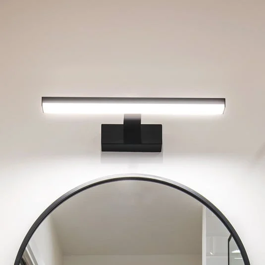 Aplique de pared LED Pandella 1, longitud 40 cm, negro, aluminio