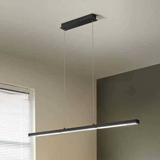 Lámpara colgante LED Ling, negra, uplight y downlight, atenuable
