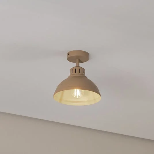 Plafón Sven, 1 luz, beige, acero