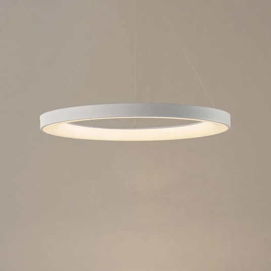 Lámpara colgante LED Niseko II, control remoto, Ø 50 cm, blanco