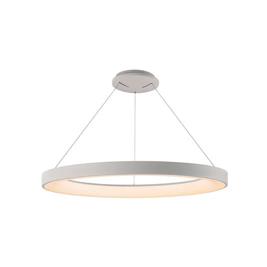 Lámpara colgante LED Niseko II, control remoto, Ø 65 cm, blanco